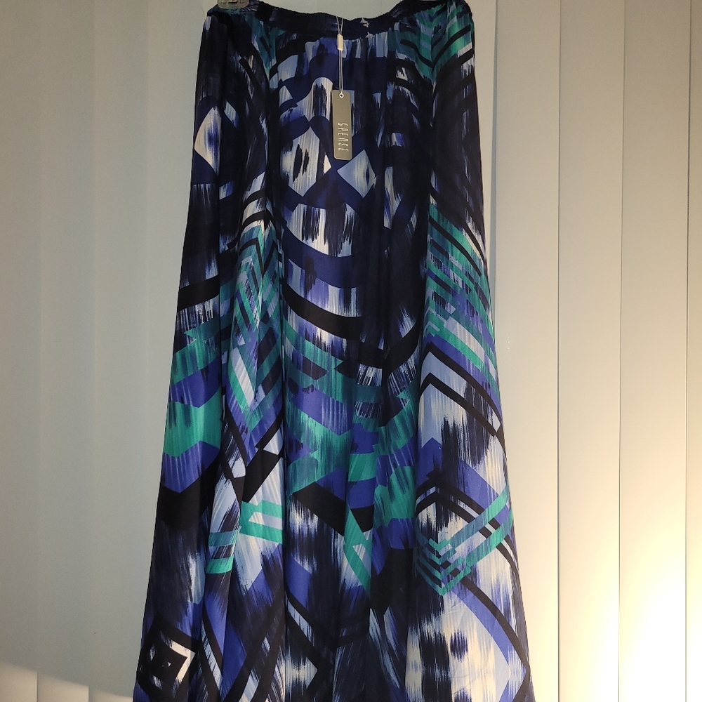Multi color flare skirt